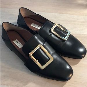 Bally Janelle Black Calf Flats